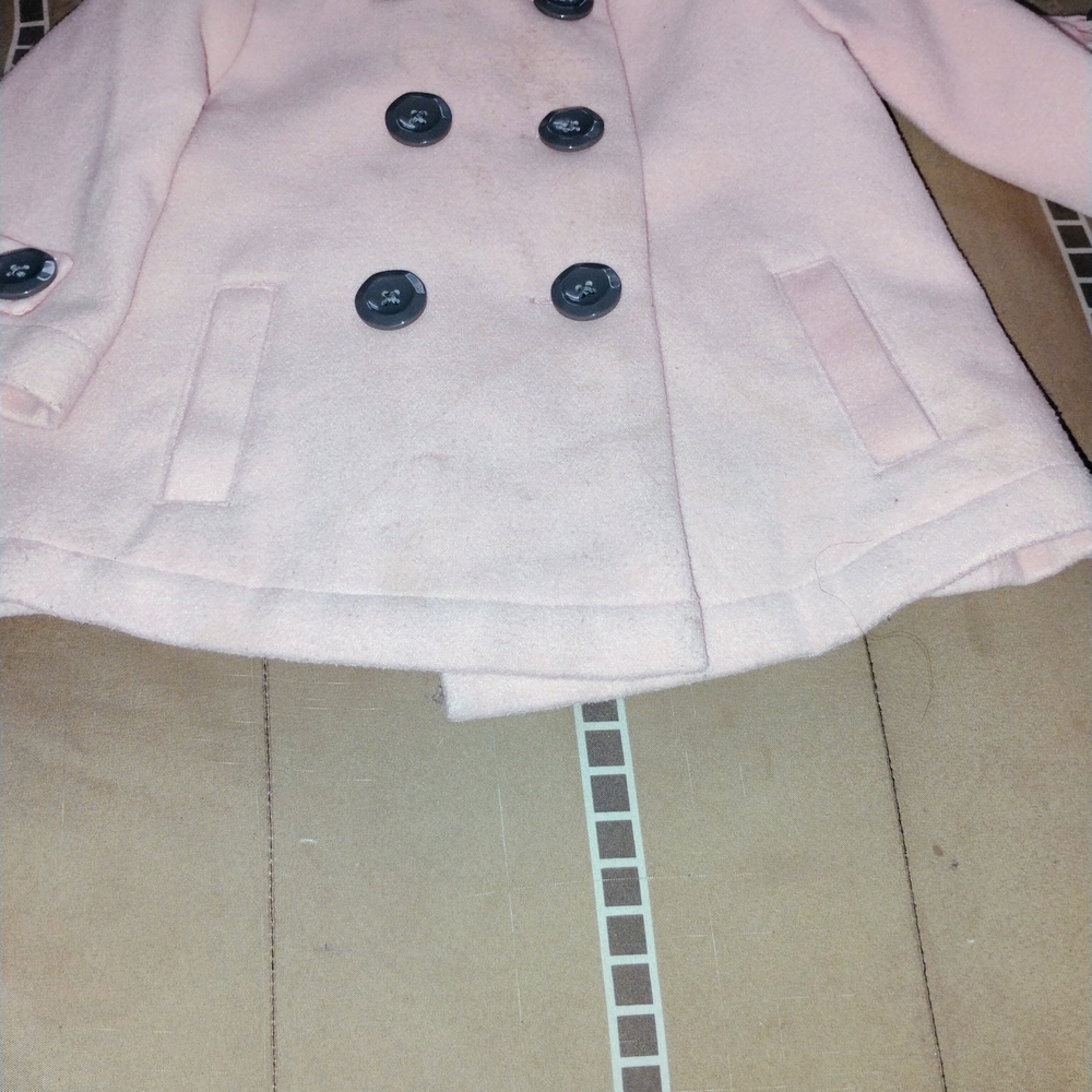 Savannah Light Pink Kids Pea Coat